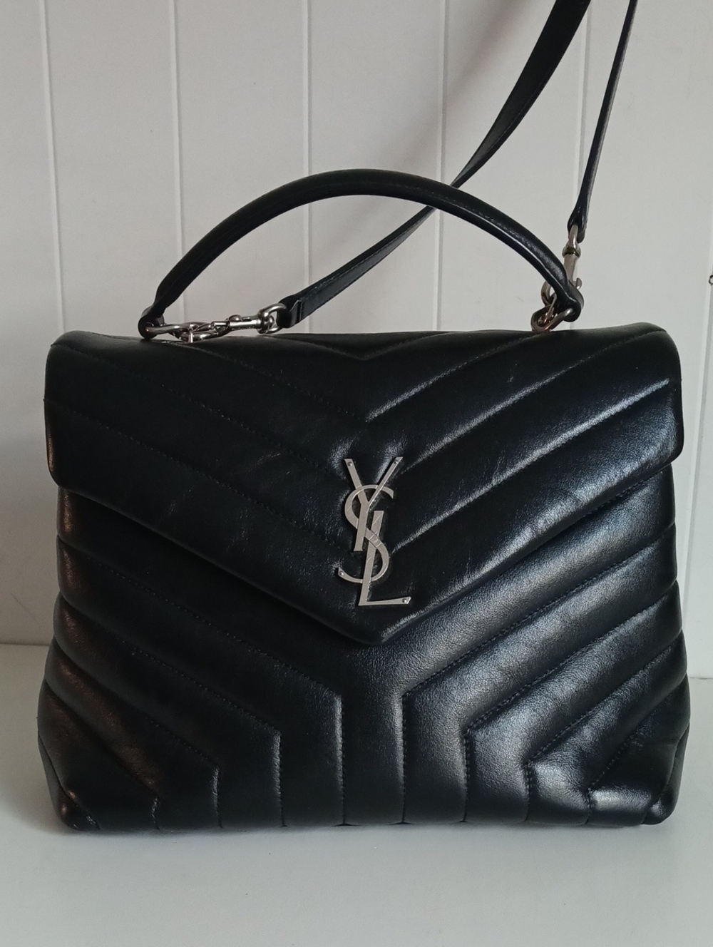 YVES ST LAURENT LOULOU TOP HANDLE BAG MATELASSE